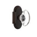 Nostalgic COTOCC 10 NK BC 234 COTOCC Cottage Plate w/ Oval Clear Crystal Glass Door Knob