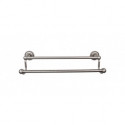Top Knobs ED7 Edwardian Bath 18" Double Towel Bar With Rope Backplate