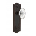 Nostalgic MEAOFC 41 KH PB 234 MEAOFC Meadows Plate w/ Oval Fluted Crystal Glass Door Knob