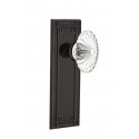 Nostalgic MISOFC 10 NK AB 238 MISOFC Mission Plate w/ Oval Fluted Crystal Glass Door Knob