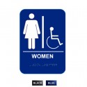 Cal-Royal WH68 BLWH68 Women Handicap with Braille Pictogram Text 6" x 8" Sign
