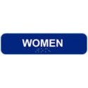 Cal-Royal W1346 BLW1346 Women with Braille Text 1 3/4" x 6" Sign