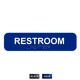 Cal-Royal RS1346 RS1346 Restroom with Braille Text 1 3/4" x 6" Sign