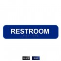 Cal-Royal RS1346 BLRS1346 Restroom with Braille Text 1 3/4" x 6" Sign