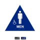 Cal-Royal MHS6A MHS6A Black Men Sign Raised and Braille and Handicap Logo 10 1/2" High Triangle