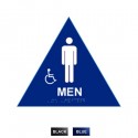 Cal-Royal MHS6A MHS6A Black Men Sign Raised and Braille and Handicap Logo 10 1/2" High Triangle