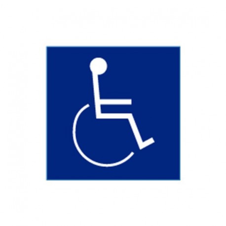 Cal-Royal CHS9 Blue Square Plastic Sign and Handicap Logo 8" x 8"