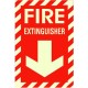 American Permalight 600060 FIRE EXTINGUISHER Photoluminescent Sign