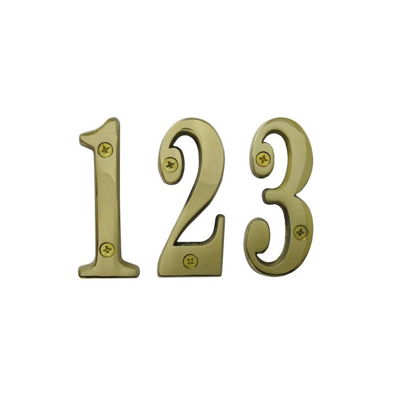 Cal-Royal SBN3 Solid Brass Numbers 0-9 3