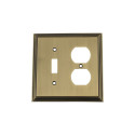 Nostalgic DECSWPLTTD SN (720031) Deco Switch Plate w/ Toggle & Outlet
