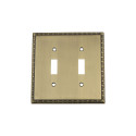 Nostalgic Warehouse EADSWPLTT2 Egg & Dart Switch Plate w/ Double Toggle