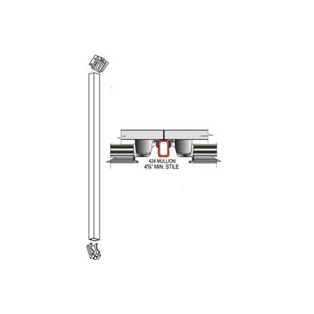 Cal-Royal VRRD10 VRRD10US32D Vertical Rod for 10' Doors Non-Fire Rated Devices