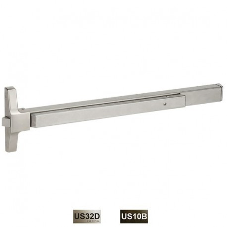 Cal-Royal GLS9800 GLS9800EO48 US10B Non-Fire Rated Narrow Stile Rim Concealed Vertical Rod Exit Device