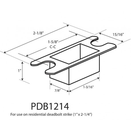 Cal-Royal PDB1214 Plastic Dust Box for Residential Deadbolt Strike