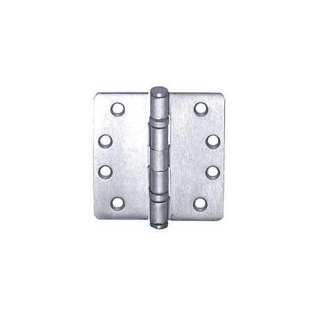 Cal-Royal BBSC33 Full Mortise Standard Weight Two Ball Bearings Hinge, 3" x 3" in Satin Stainless Steel