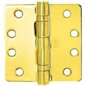 Cal-Royal LIFSBBH35 US3 Full Mortise Two Ball Bearings Life Time Finish 3 1/2" x 3 1/2", .123" Gauge in Bright Brass