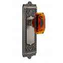 Grandeur Windsor Plate w/ Baguette Amber Crystal Knob