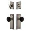 Grandeur Fifth Avenue Plate w/ Coventry Knob & Matching Deadbolt