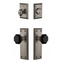 Grandeur Fifth Avenue Plate w/ Lyon Knob & matching Deadbolt