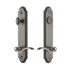 Grandeur Hardware Arc Tall Plate Complete Entry Set w/ Bellagio Lever