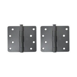 Cal-Royal UARH356 Full Mortise Residential Weight Plain Bearing Round Corner 3 1/2" x 3 1/2", 5/8" Radius in Satin Brass (US4)