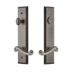 Grandeur Hardware Fifth Avenue Tall Plate Complete Entry Set w/ Newport Lever