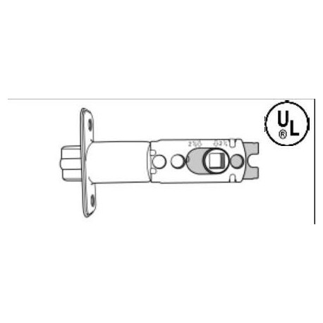 Cal-Royal ULENTK-4 UL-Listed Adjustable Dead Latch with Round Corner Faceplate for Entrance Knobsets