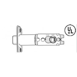 Cal-Royal ULPASK-6 UL-Listed Adjustable Spring Latch with Round Corner Faceplate for Passage Knobsets