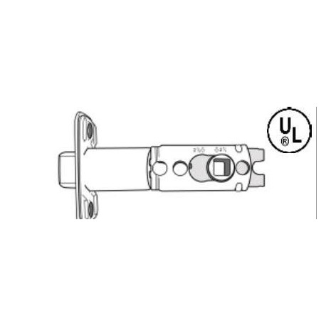Cal-Royal ULPASK-6 UL-Listed Adjustable Spring Latch with Round Corner Faceplate for Passage Knobsets