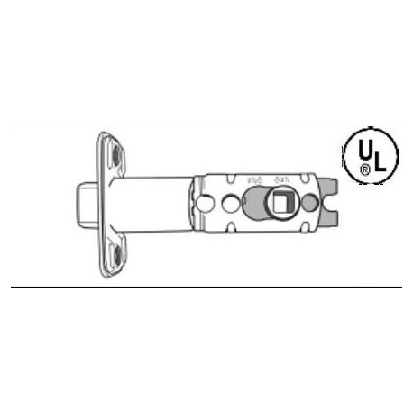 Cal-Royal ULPASL-7 UL-Listed Adjustable Spring Latch with Round Corner Faceplate for Passage Leversets