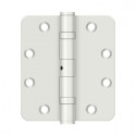 Deltana SS4540R4BNUSPW 4 1/2" x 4" x 1/4" Radius Hinge, Pair, Stainless Steel White