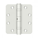 Deltana SS4540R4BNUSPW 4 1/2" x 4" x 1/4" Radius Hinge, Pair, Stainless Steel White