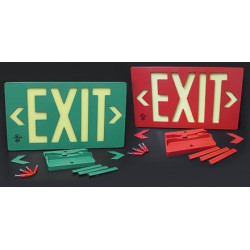 American Permalight UL924 ETL-listed EXIT Sign, Outdoor-use, 100-foot Viewing Distance LED ACTIVATION
