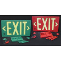 American Permalight 600LED EXIT Sign, Outdoor-use, 100-foot Viewing Distance LED ACTIVATION