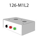Deltrex 126-M1L2 Series Coordinated Snap-Action Momentary Push Call Button Activator with one Black, Green, and Red LED