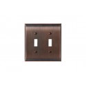 Amerock BP36501 BP36501BBZ Candler 2 Toggle Wall Plate, Oil-Rubbed Bronze Candler
