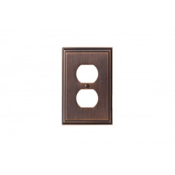 Amerock BP36522 Mulholland 2 Plug Outlet Wall Plate, Oil-Rubbed Bronze Mulholland
