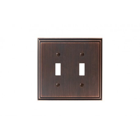 Oil-Rubbed Bronze Amerock Mulholland 3 Toggle Wall Plate 