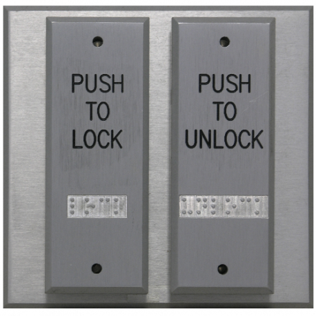 Deltrex T108 Series 2 Narrow Push Plate Switch