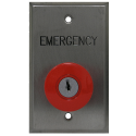 Deltrex 142 Series Emergency Self-Latching Red Push Button Control with Internal Key Release