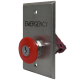 Deltrex 142 Series Emergency Self-Latching Red Push Button Control with Internal Key Release