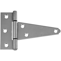 National Hardware BB285 Extra Heavy T Hinge - w/ Fasteners, Stainless Steel