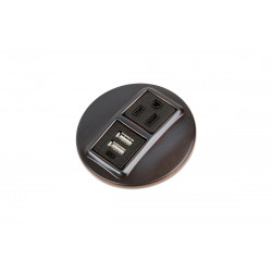 Mockett PCS65/USB Round Recessed Power Grommets - Electric/USB