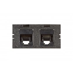 Mockett U2KEY5FF-BK Dual Cat5e RJ45, female to female