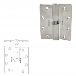 Legacy Manufacturing 10059SS Cam Lift Mortised Hinge, Finish-Stainless Steel