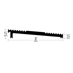 Legacy Manufacturing 3432MA Aluminum Ramp (3" by 1/4"), Finish-Mill Aluminum