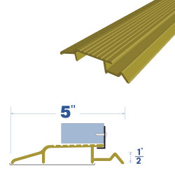 Legacy Manufacturing 3571BR Interlocking Bronze Threshold (5" by 1/2")