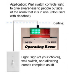 Heads Up Lock Light Switch Model, Light, Sign (of your choice), Wall Switch, And All Wiring Comes Complete As Kit
