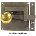  N3-1RHN4-1RH Hand Forged Square Latch, 4" X 4"