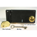  T4-2RHLH Iron Privacy Lock, with 1 -3/4" Round Knob